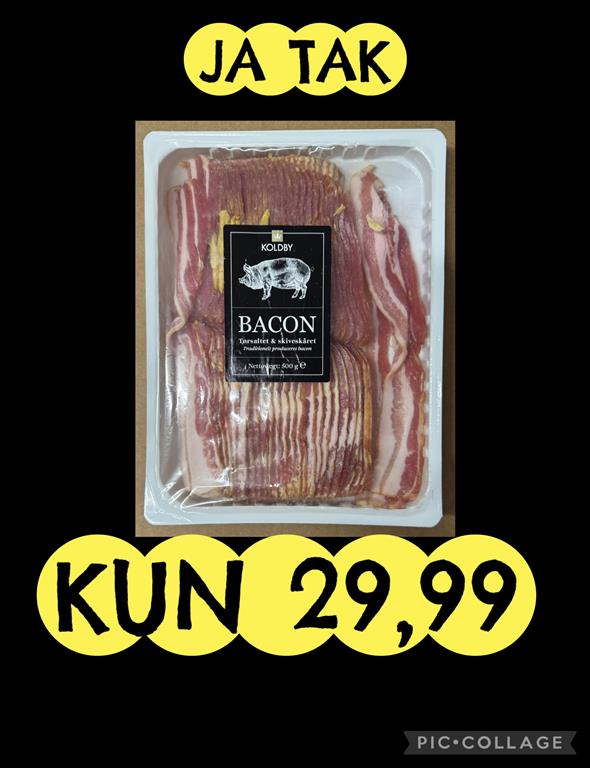 Koldby bacon i skiver
